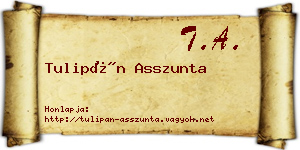 Tulipán Asszunta névjegykártya